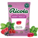Ricola Berry Medley Ghroat Drops, 45 Count, Delicious Throat Relief & Care, Oral Anestezic, natural aromat