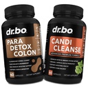 Colon Cleanse Pills Body Detoxifiere & Candi Cleanse - Garda Intestinală Curățator pentru Stomac & Oral Herbal Oregano & Acid Caprilic Capsule Complex Probiotic, Herbal Wormwood Black Walnut Clove Men