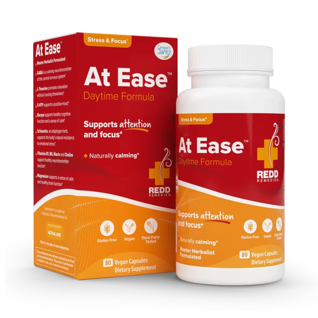 Redd Remedii, la Ease, susține relaxare și rezistență la stres, 80 capsule Vegan