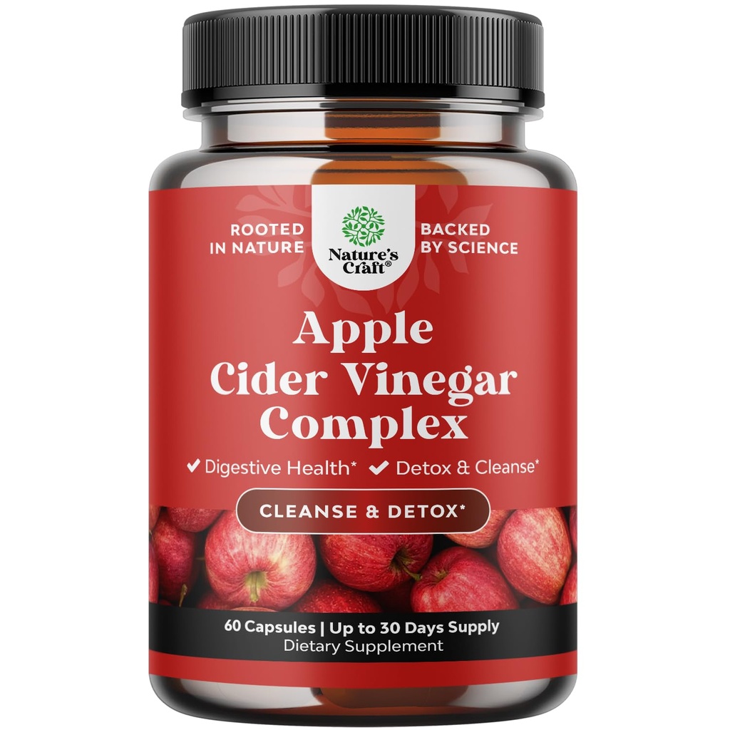 Curățarea capsule de cidru de mere Oțet - ACV Curățenie și pastile de detoxifiere pentru Gut și Digestive Health cu Slimming Cayenne - Capsule de extra rezistență ACV pentru Gut Cleanse și Detoxifiere corp complet (30 Servings)