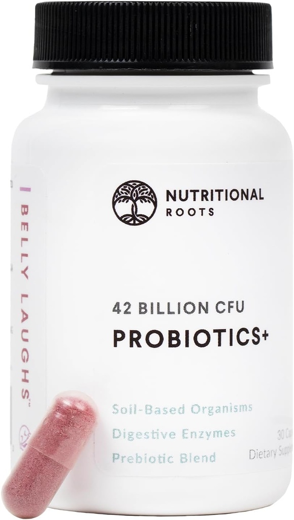 Rădăcini nutritive - Probiotice + - Organisme pe bază de sol, Probiotice, Prebiotice - Enzime digestive - Lansare întârziată - Supliment alimentar - 1 lună aprovizionare - 30 capsule