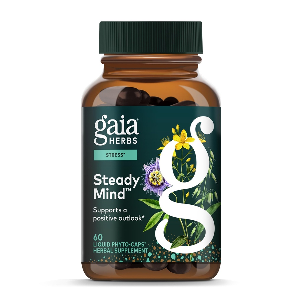 Gaia Herbs Echilibru emoțional - Supplement de sprijin pentru stres pentru a ajuta corpul să facă față cu stres - cu Sf. Ioan 