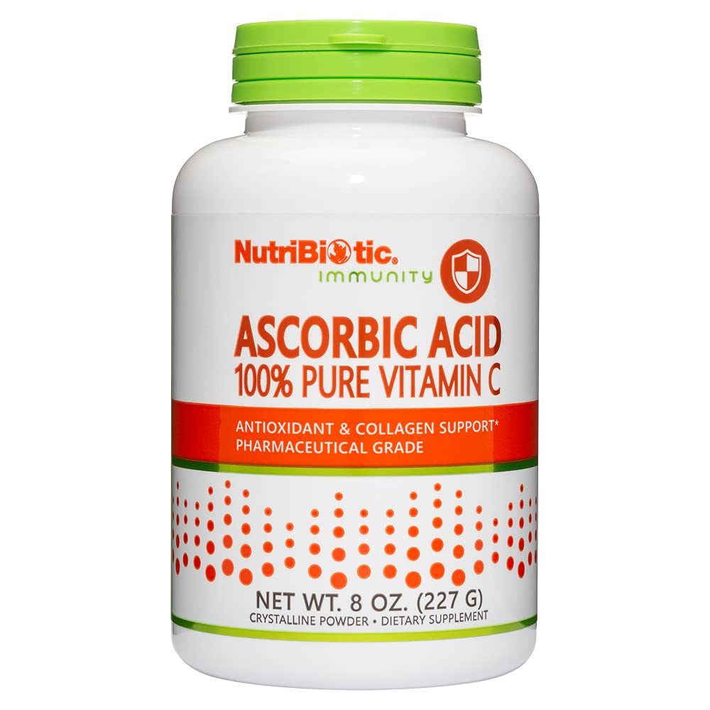 NutriBiotic Ascorbic Acid Vitamina C pulbere, 8 Oz 