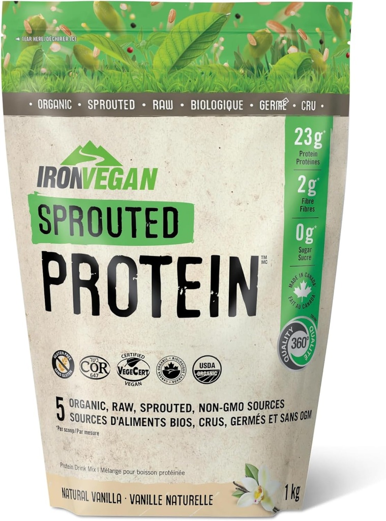 Vanilie organica Praf de proteine sprouted, 1000 GR
