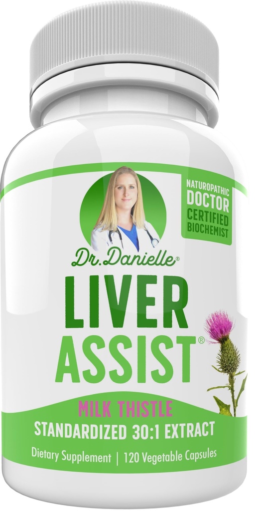 Cel mai bun supliment de ficat cu lapte Thistle - Organic Liver Cleanse Detox & Curățenie - Suport hepatic pentru bărbați și femei - Dezintoxicare de ficat Curățare - 120 capsule de Dr. Danielle