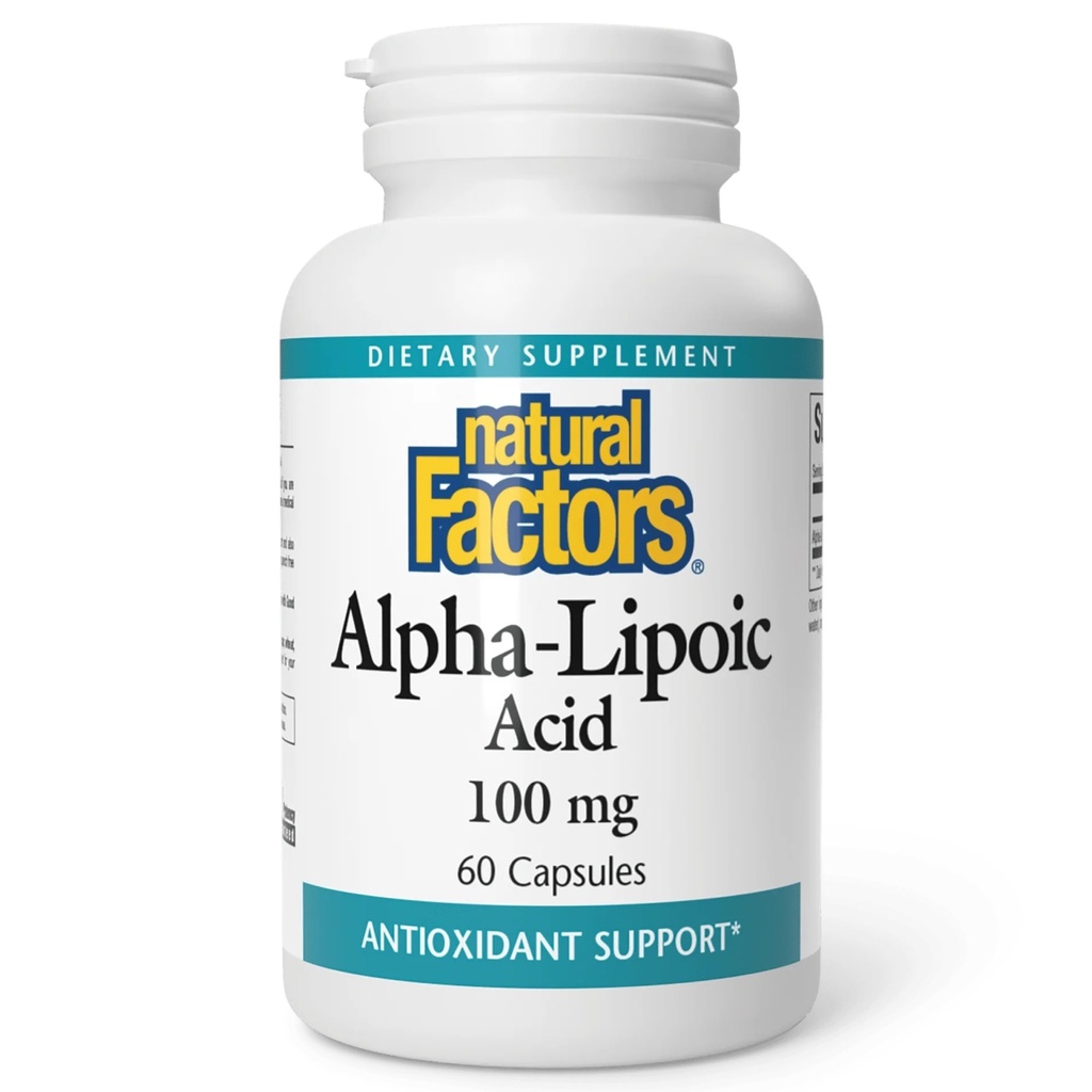 Factori naturali Acid alfa-lipoic capsule 100 mg, număr de 60