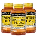 MASON NATURAL Ulei de mentă 50 mg supliment acoperit enteric, 270 zile furnizarea de suport gastro-intestinal pentru funcţionarea în mod normal Bowel, Softgel pastile