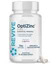 Revive MD Zinc Supliment mineral pentru bărbaţi şi femei - Susţine imunitatea şi sănătatea celulară cu 50mg OptiZinc - Antioxidant şi suport imunitar - 60 capsule