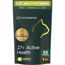 VetriScience 27+ Active Health Chews, Nu Cat Daily Multivitamine pentru pisici și pisici, Balanced Vitamine, Minerale și Antioxidanți, Health and Wellness Support, Pește, 30 Conte