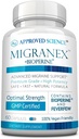 Migranex de ştiinţă aprobat - Migrenă & Cefalee - Magneziu, febră- 60 capsule - Ambalaj de 1 - Vegan
