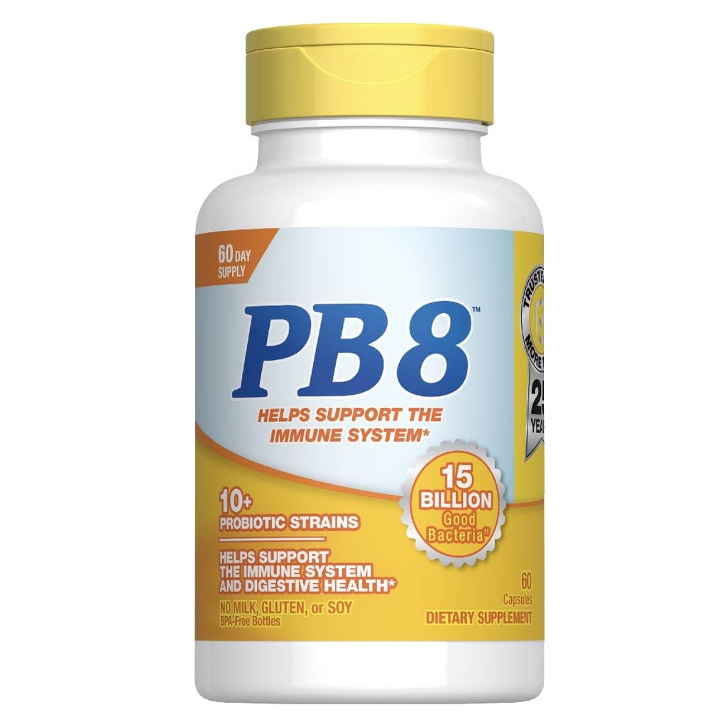 Nutriţie acum PB 8 Sistem imunitar probiotic şi suport digestiv * Supliment alimentar, 60 Conte