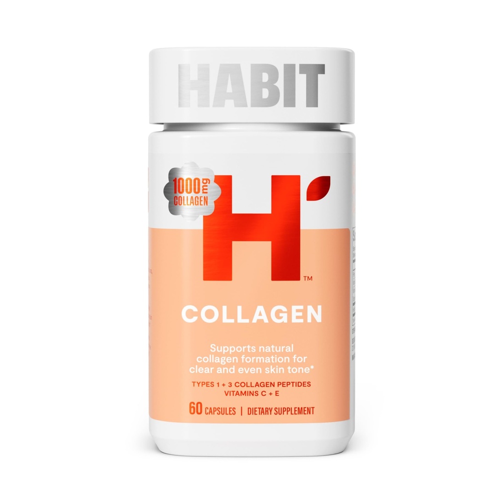 Suplimentul de colageni (60 capsule) - Look nou, 2000mg Colagen Peptide, vitamina C & Vitamina E, sanatatea pielii, antioxidanti, non-GMO, gluten gratuit (1 ambalaj)