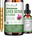 Ficat Sanatate Picături lichide -Suport Ficat Curățare Detoxifiere & Reparație cu Artichoke Milk Thistle Silymarin Extract, Dandelion, Turmeric, Berberine la Renew w/21 Potent Herb-Nutrients-