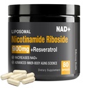 Suplimentul NAD - NAD+ cu Nicotinamidă Ribozidă (NR) şi Resveratrol Querbetin 900 mg Pur organic NAD Plus pentru repararea celulară Funcţia creierului în vârstă sănătos, 80 capsule