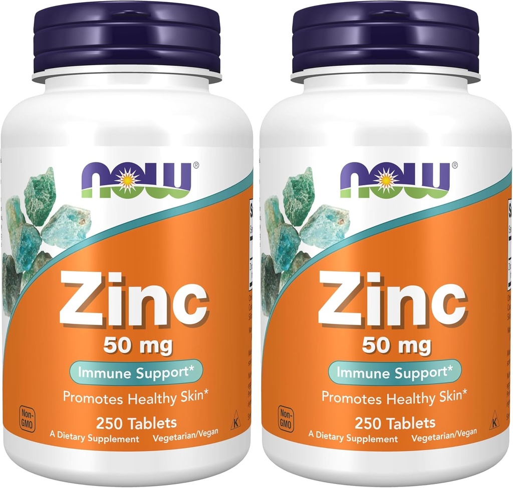 Acum Suplimente, zinc (Zinc Gluconat) 50 mg, susține funcții enzimatice*, suport imunitar*, 250 comprimate (Pachet de 2)