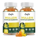 (120 buc) Gummie Mullein pentru Plămâni dezintoxicare Extract de frunze de Mullein cu Querbetin, Elderberry pentru suport respirator și imun, respirație & Lung Cleanse pentru fumatori, Vegan, aroma de Ananas, (2 ambalaj)