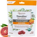 Quantum Health TheraZinc Organic Zinc Lozenges Echinacea & Honey Immune Support for Adulți & Kids 12+ În mod natural aroma de sânge portocaliu ajutor rapid cu nici un gust - 18 Conte