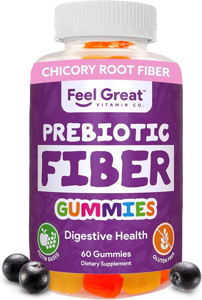 Prebiotic Fiber Gummies by Feel Great Vitamin Co (60 Gummies) 