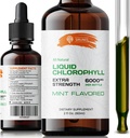 Clorofile lichide picături - Extract natural de cupru de sodiu Clorofilină - Curățați și sprijiniți sistemul imunitar și energia natural - verdețuri dietetice Vegan, non-GMO Tinctură - 2 fl. Oz Sticla