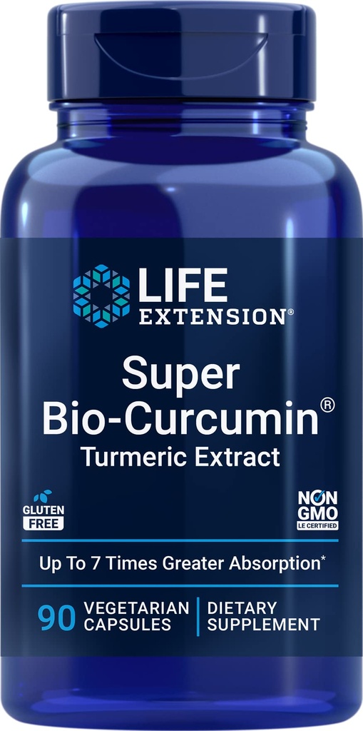 Life Extensie Super Bio-Curcumin Extract Turmeric 400mg, 90 Veg Caps - Capsule vegetariene - Non-GMO - extrem de absorbabil