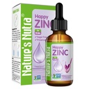 Nutra Happy Zinc, Premium Zinc lichid pentru copil, sugar, copii și copii, TRAACS Chelate Zinc, Biodisponibilitatea ridicată, non-GMO, Kosher, 2 Fl. Oz (60ml)