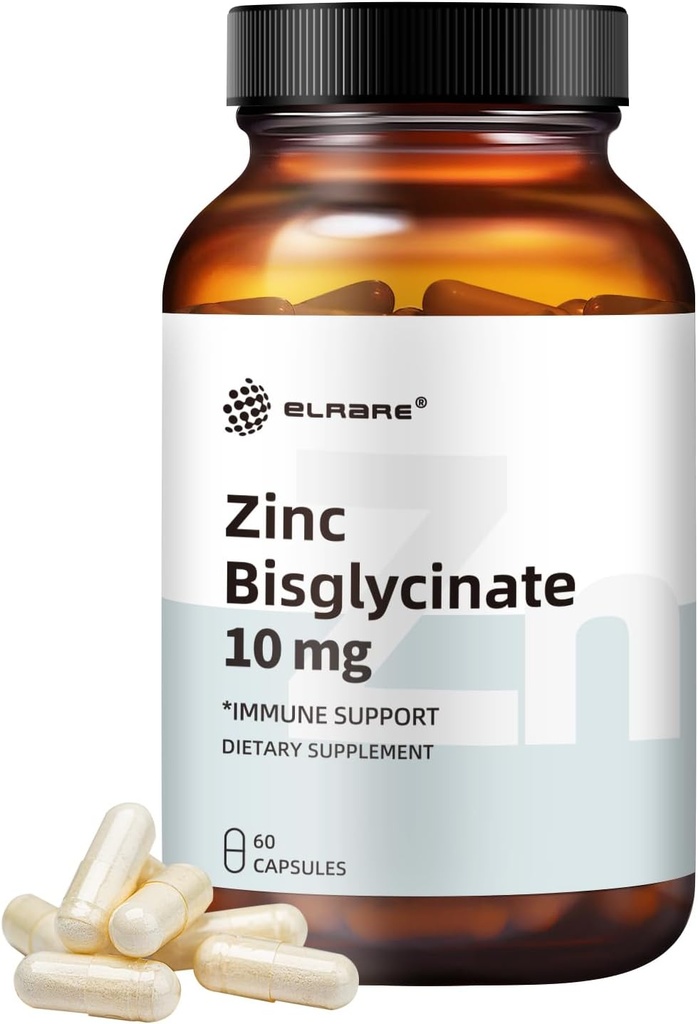 10mg Supliment de zinc Chelated ca Albion TRAACS Bisglicinat de zinc, Dimensiune#2, 60 mini Capsule