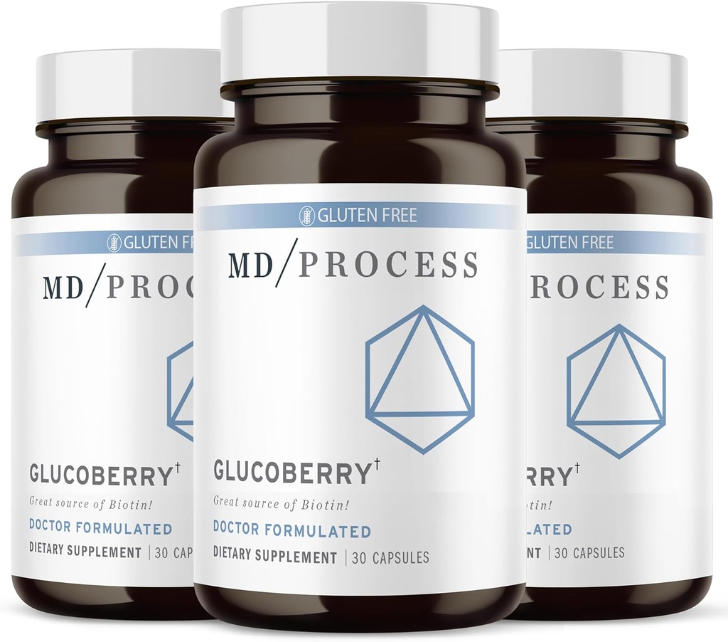 GlucoBerry Maqui Extract de Berry cu picolinat de crom pentru suport de sange - cu Biotin si Gimnema Sylvere - Doctor Formulat - 30 capsule, 3 ambalaj
