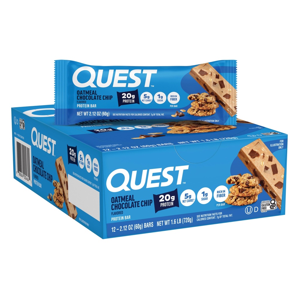 Quest Nutriție fulgi de ovăz batoane de proteine Chip, 20g Proteine, 1g zahăr, 5g Net Carb, Gluten gratuit, Keto Friendly, 12 Conte