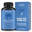 WellPath rest Valerian Root Sleep Aid for Adulți cu Melatonin & L-Theanin 