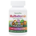 Naturas Plus Animal Parade Multivitamine pentru copii masticabile - 90 tablete cu model de animale - Arome naturale asortate - vegetarian, gluten gratuit - 45 Serviri