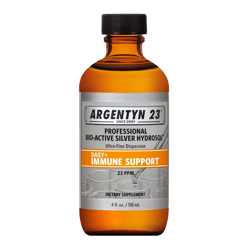 Argentyn 23 Suport Imun Profesional - Argint coloidal, Hidrosol de Argint Bio-Activ, 23 ppm, Twist Top lichid, 4 Fl Oz (118 ml)