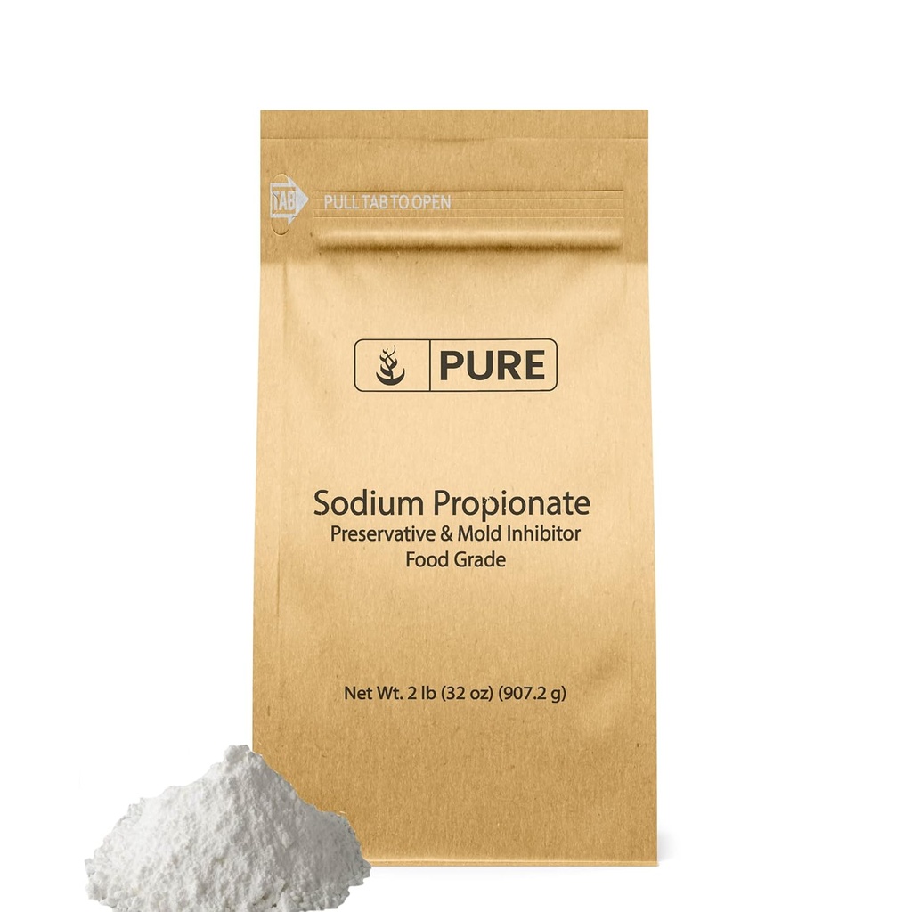 Ingrediente originale pure Propionat de sodiu (2 lb) Inhibitori de conservare și mucegai, Grad alimentar, Aditiv alimentar