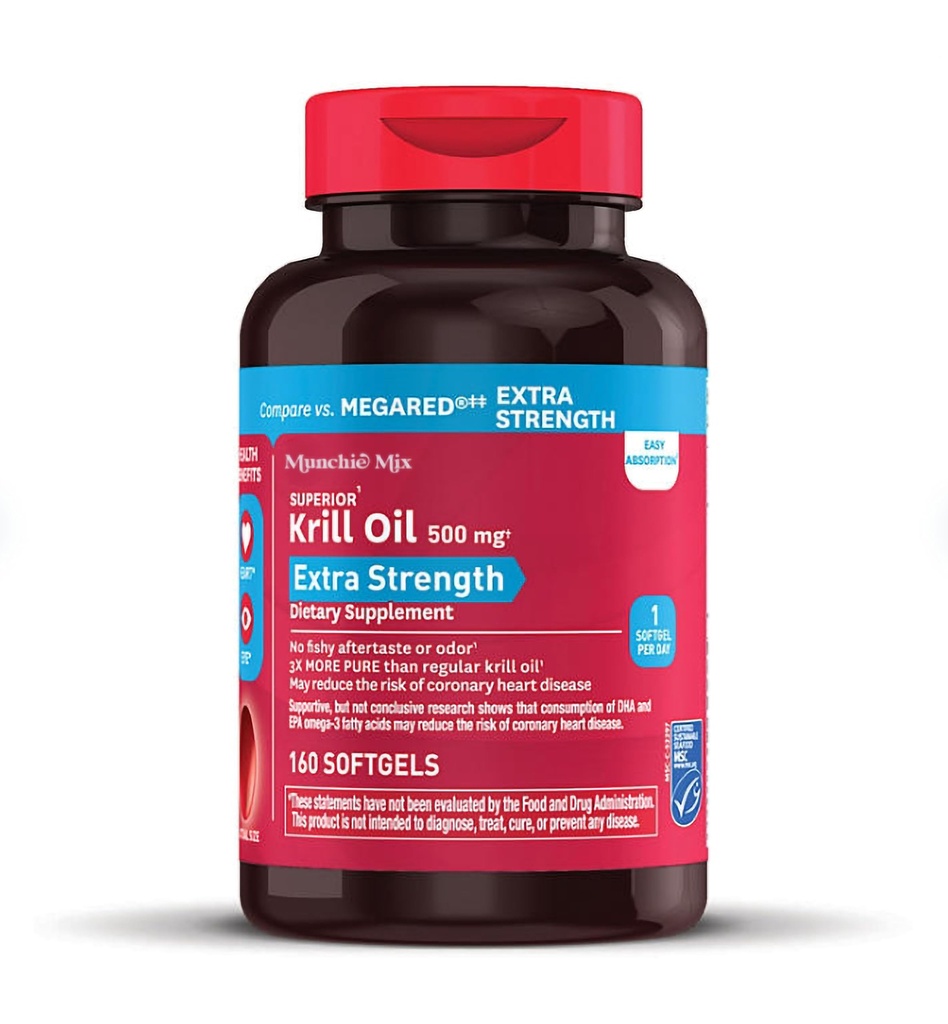 MUNCHIE MIX Extra-Forngth Krill Oil, 500 mg (160 ct.)