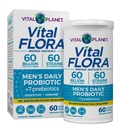 Planeta Vital - Vital Flora Probiotice pentru bărbați, 60 Miliarde CFU, 60 Strine diferite, 7 Prebiotice organice, Meni
