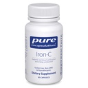 Pure Encapsulations Iron-C - 15 mg - 175 mg Vitamin C - Red Blood Support* - Energy Production - Highly Biodisponibile Iron Pill - Gluten Free & Vegan - 30 Capsule