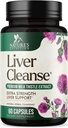 Ficat Cleanse Detox & Reparație Formula - 20-in-1 Advanced Ficat Supplement with Silymarin Milk Thistle, Dandelion Root, Artichoke Extract, Turmeric, Choline, & Beetroot - 60 Veggie capsule
