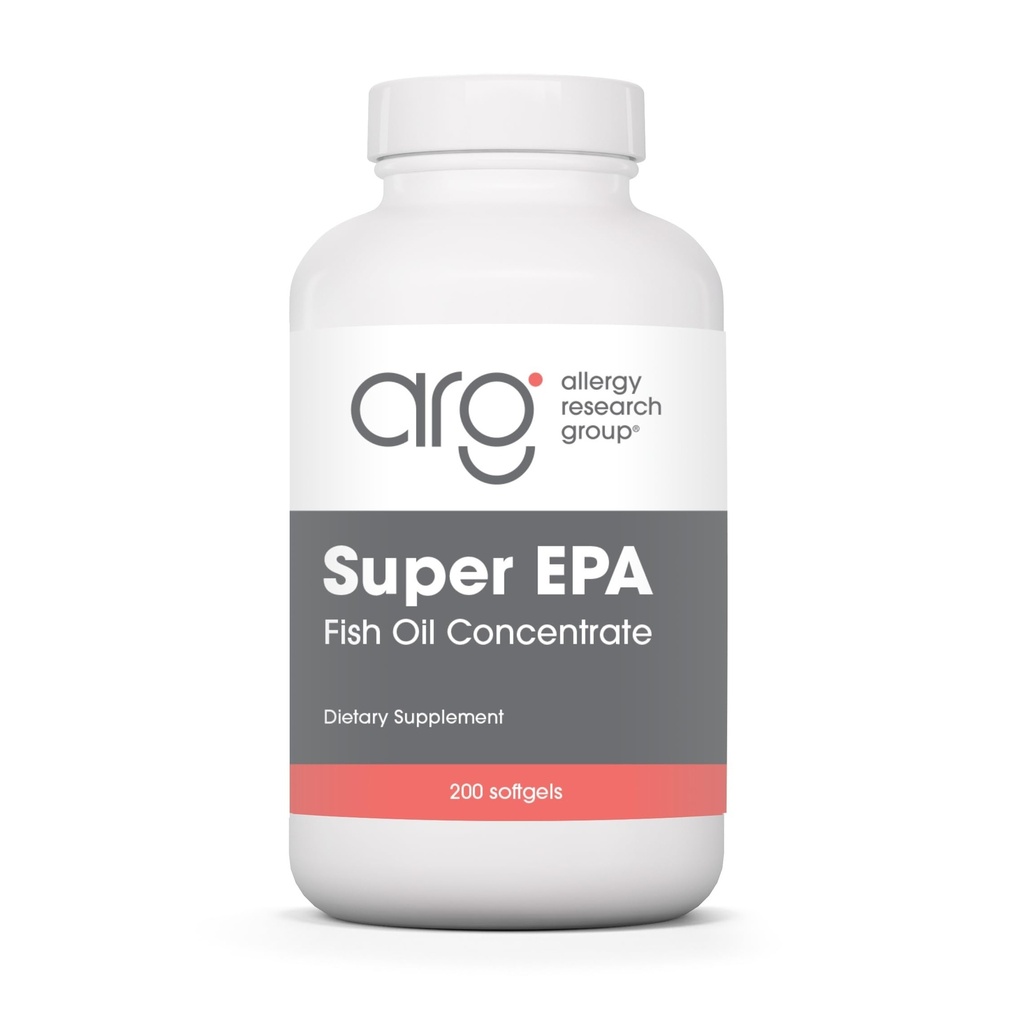 Grupul de cercetare pentru alergii Super EPA - Omega 3 Supliment, Concentrat de ulei de pește, EPA, DHA, Omega 3 Acidi grași, Anșoa cu surse durabile, Softgels - 200 Conte