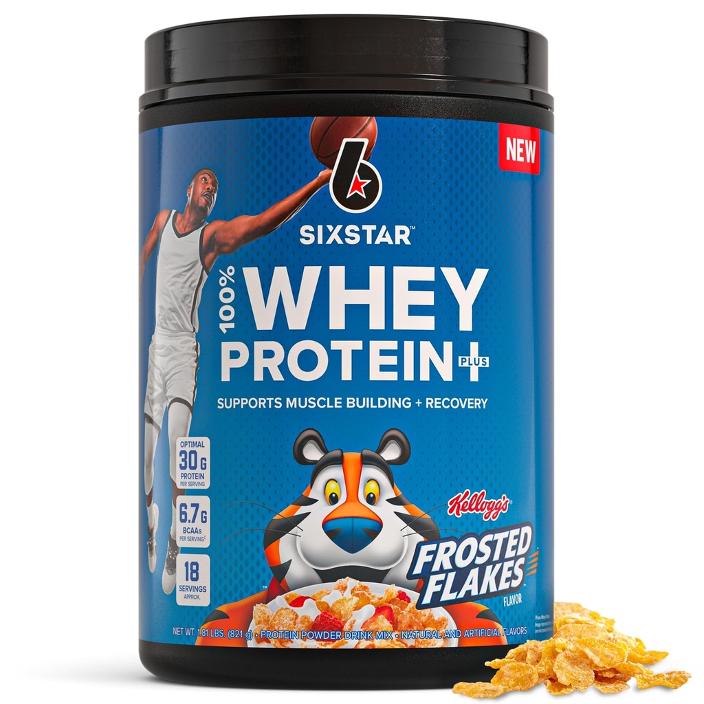 Six Star Whey Proteine Powder Plus - Muscle Building & Recovery Formula cu Whey Izolate Powder, BCAAs, 30g Proteina, Suport Immun - Post-Workout Supliment - Kellogg