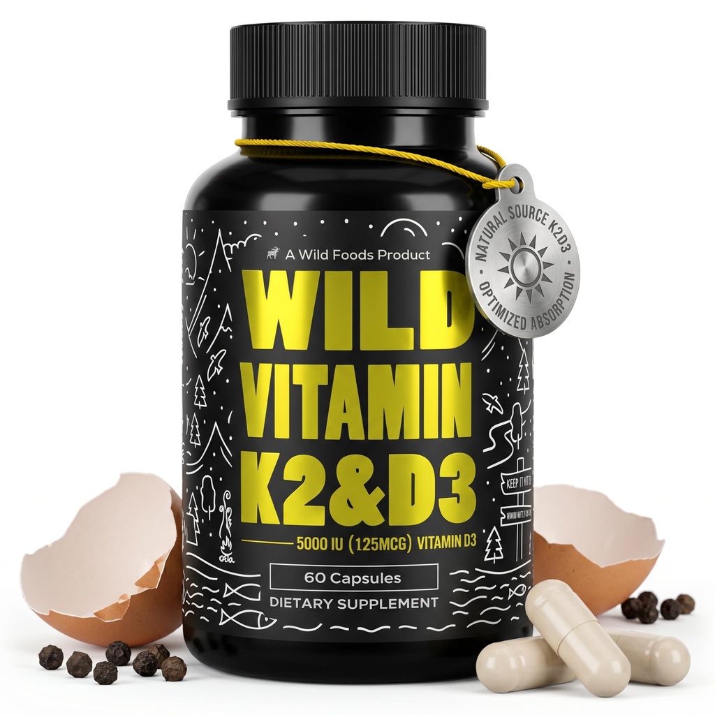 Alimente sălbatice 5000iu Vitamina D3 + K2 