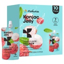 Hethstia Konjac Jelly, Lychee Konjac Jelly 10 pungi cu Colagen Peptides, Litchi Litchi Low Calorie Drinkable Jello, Vitamina C Snacks, Sugar Free, Keto, Gluten-Free, Cadouri alimentare sănătoase
