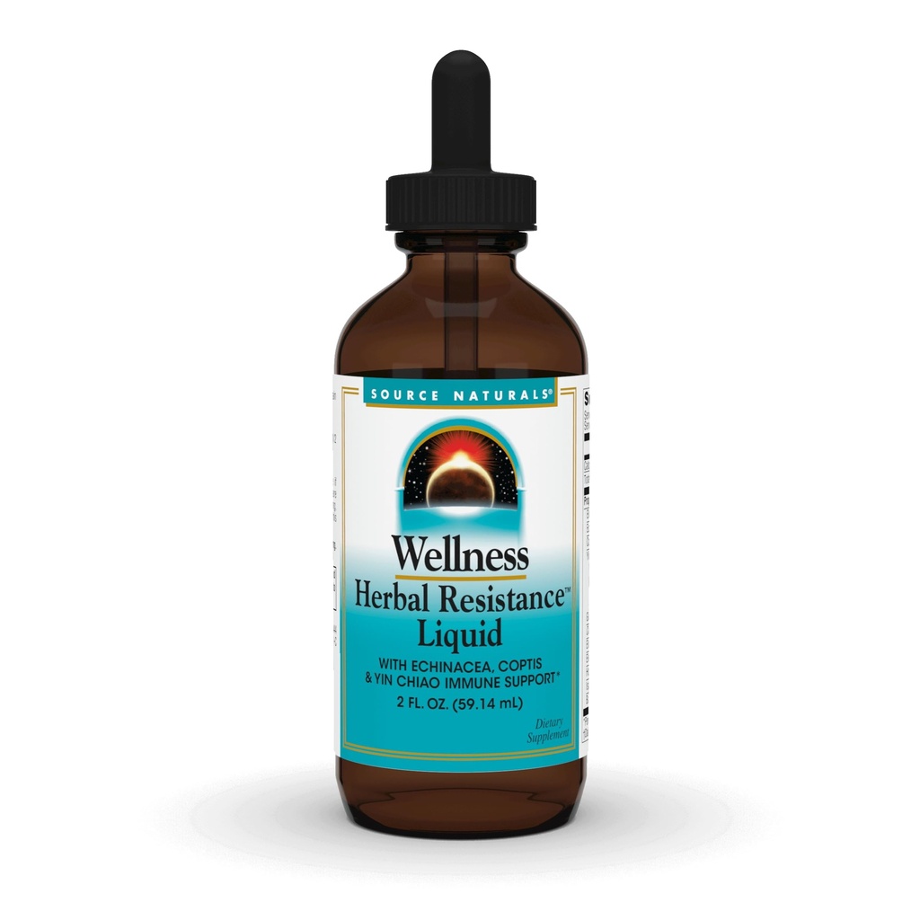 Sursa Naturals Wellness Rezistenta Herbal lichid - cu Echinacea, Contis, si Yin Chiao, Immune Support* - 2 Fluid oz