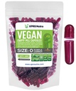 XPRS Nutra Dimensiune 0 Capsule goale - 100 Capsule Vegane goale conte - Pastile vegetariene - Capsule vegetale DIY Umplere - Capse pentru pastile Veggie pentru a face-Toţi Suplimentele (Morcov purpuriu)