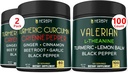 Bundle 7in1 Curcumin Turmeric & 5in1 Supliment rădăcină Valerian - Suport Digestia, Heart Health, Immune și Relaxare