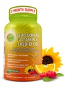 Capsule lipozomal Vitamina C Gel lichid - 1100 mg - Made with Organic Acerola Cirese, High Potenta Vitamina C Liposozomal Immune Supplement with Enhanced Absorbtion & Biodisponibility - 120 count