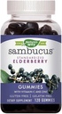 Natura's Way Sambucus Elderberry cu vitamina C și zinc, 120 Gume