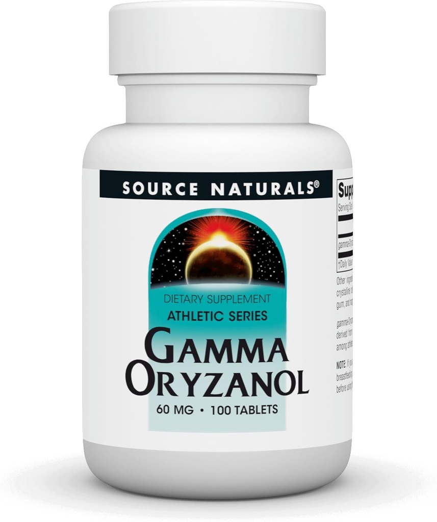 Sursa Naturale Gamma Oryzanol 60 mg - Athletic Series Dietary Supliment - 100 comprimate