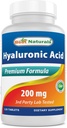 Cel mai bun Naturals Acid hialuronic 200 mg 120 comprimate (non-GMO, gluten gratuit) - promovează tineri sănătos piele și funcția comună sănătoasă (120 Conte (Pachet de 1))