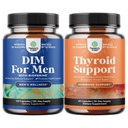 Bundle of DIM Supplement for Men with Panax Ginseng Bioperine Seed & Astragalus for Prostate Health and Herbal tiroidy Support Complex with L Tyrosine, Bladderwrack, Selenium & Pure Ashwagandha