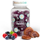 Trupa Reishi Mushroom Gummies - Gumiile calmante pentru adulti si copii - Focus Supliment pentru stres, relaxare, suport imun - 4000 mg Triple-Extracted Fruiting Body - Mixed Berry, 60 Count