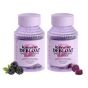 Lemme Debloat - Gume Digestive & Gut Health cu 2 Probiotice Studiate clinic & Prebiotic, Vegetarian, Gluten Free, Non OMG, BlackBerry Flavor (60 Count) (Pachet de 2)